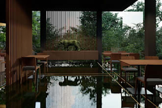 do hospitality interior design with realistic 3d renderings