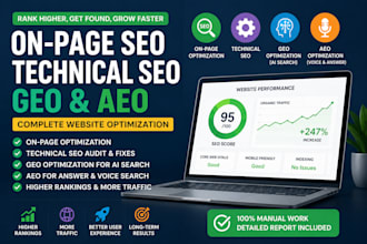do on page seo techincal geo and aeo for any website