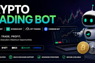 develop profitable crypto arbitrage bot, 3commas bot, hft trading, coinbase bot