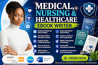 write medical PDF ebook, healthcare, nursing, mental health, nclex, ebook writer