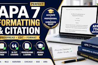 proofread, edit and format your paper in apa 7