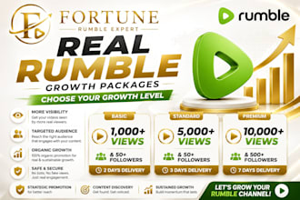 be your rumble expert for organic rumble video promotion
