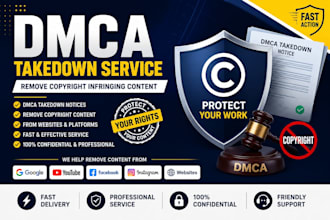 send dmca takedown notice to remove facebook, tiktok,insta