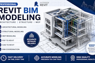 create revit bim modeling for architecture structure and mep projects