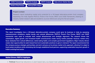 write business research reports and market analysis