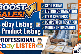 do ebay listing, ebay product listing, ebay SEO listing, ebay lister