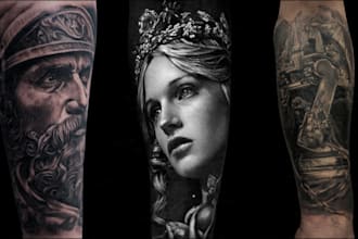 create custom and realism tattoo design