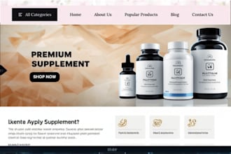 design nutraceutical shopify store peptide website sarm store supplement website
