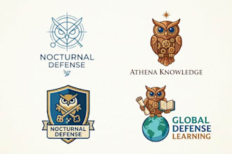 create a owl bird logo with vector file