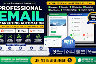 setup email campaigns automation marketing on sarbacane plezi cleverreach CRM