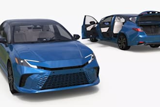 make custom widebody car kit accessories design automotive 3dcar spoilers render