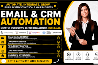setup sharpspring moosend email campaign engagebay zoho crm pipedrive automation