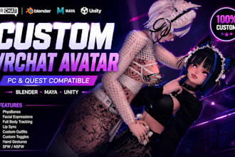 custom vrc avatar, vr character vrchat avatar 3d model commission furry nsfw