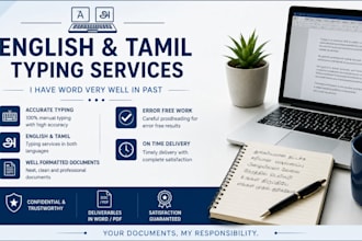 provide typing and editing services