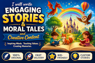 write engaging stories, moral tales, and creative content