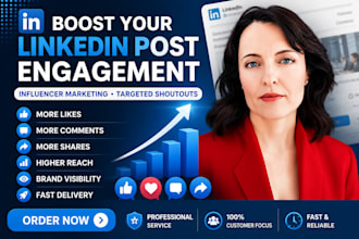 promote linkedin post to increase engagement with influencer marketing, shoutout