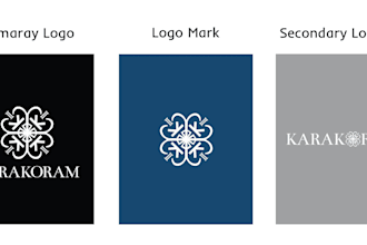 a custom brand identity and modern logo for your business