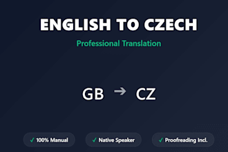 professionally translate english to czech