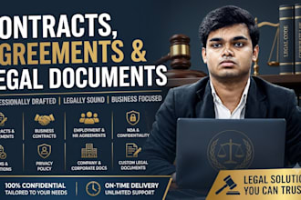 draft legal contracts, company documents and agreements