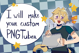 draw you a custom pngtuber sprite model