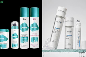 do cosmetic label design, product label design product packaging design