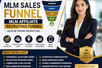 setup MLM sales funnel, MLM affiliate recruiting funnel MLM network marketing