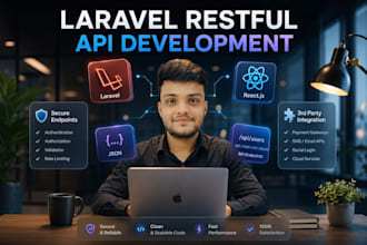 develop secure laravel restful api for react mobile apps