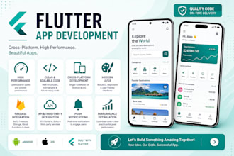 develop a flutter app for android and ios