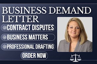 draft a professional business dispute demand letter