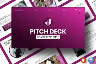 do investor pitch deck, powerpoint business presentation for tech startups