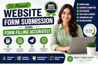 do manual website form submission and form filling accurately