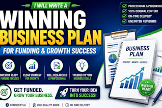 write a winning business plan for funding and growth success