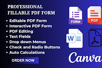 create fillable pdf form editable, interactive PDF form and online form