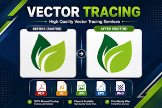 do vector tracing, convert image to vector, vectorize logo, vectorize image