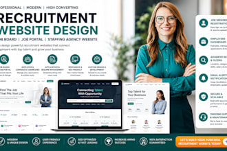 design recruitment website job board job portal hiring staffing agency website