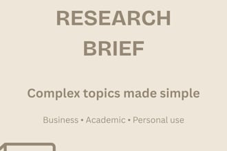 deliver a research brief report