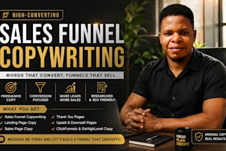 write high converting sales funnel copy landing page copywriting