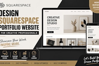 design squarespace graphic designer creative portfolio website customization