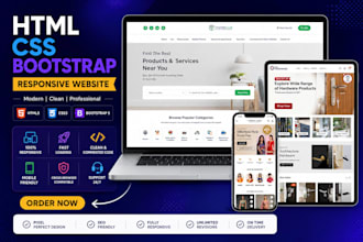 create a responsive HTML CSS landing page