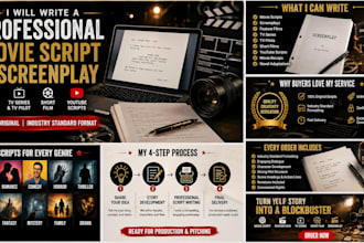 do movie script editing, script formatting, screenplays scripts and TV series