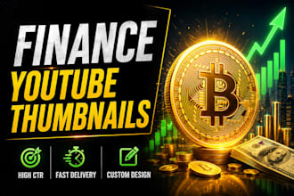 design professional finance and business youtube thumbnails
