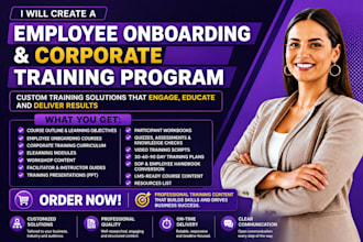 create corporate training employee onboarding and  elearning courses