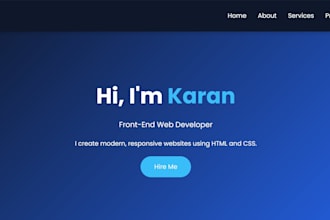 create a responsive HTML CSS landing page