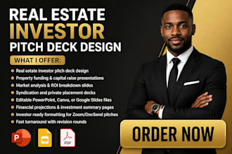 create real estate investor pitch deck property funding presentation
