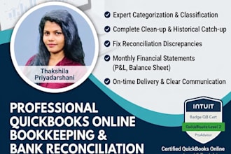 quickbooks online bookkeeping and bank reconciliation