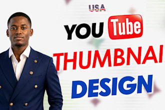 design eye catchy youtube thumbnail for your video that get clicks
