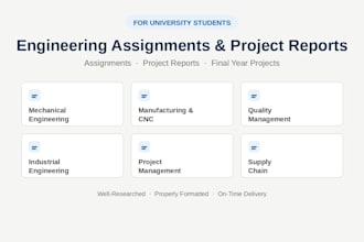 write engineering assignments and projects