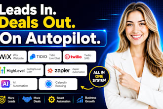 setup wix website tidio twilio gohighlevel zapier ai calendly booking automation