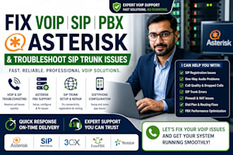 fix voip sip pbx asterisk troubleshoot sip trunk issues softphone app