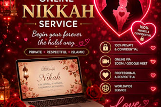 conduct a confidential online nikah for muslim couples